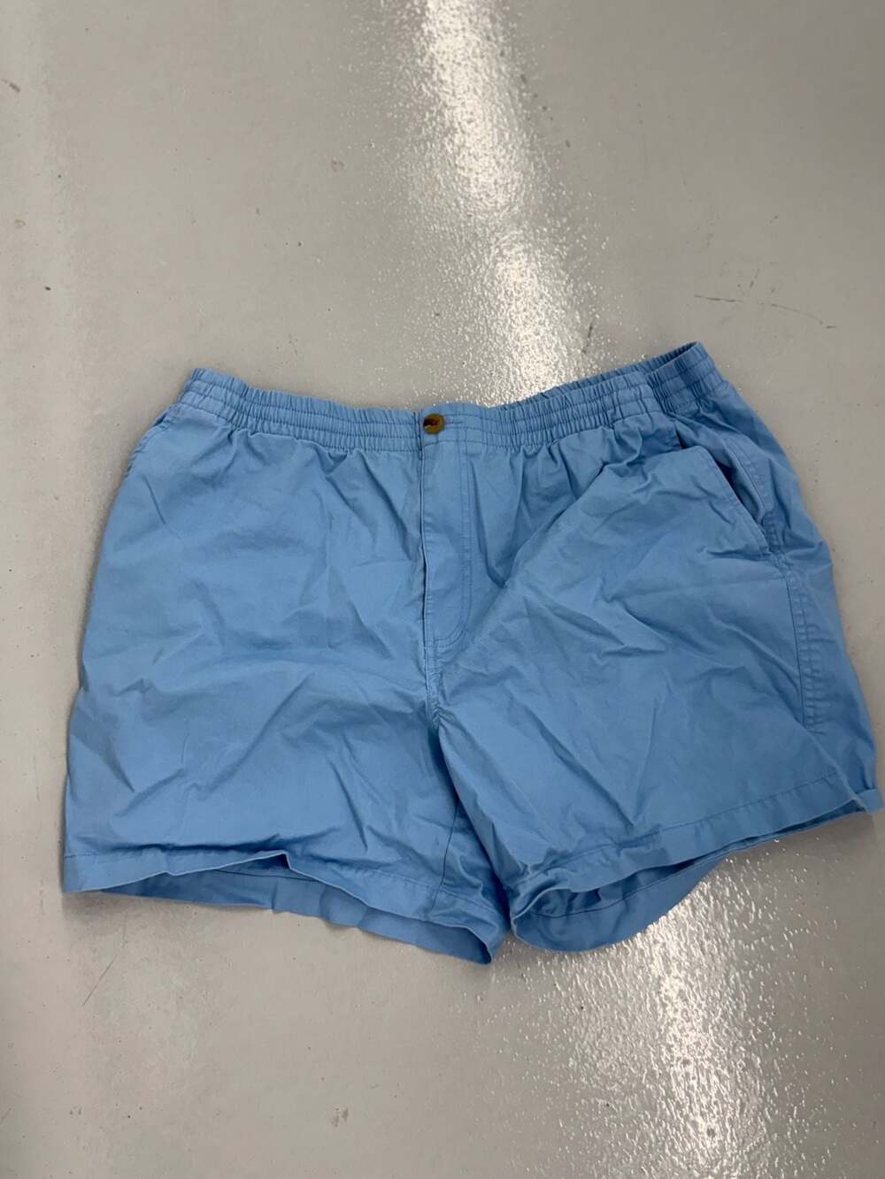 Crown & Ivy Men's Light Blue Elastic Waist Casual Shorts Size XL